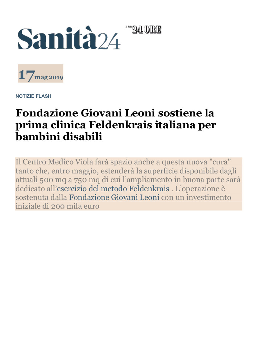 Metodo Feldenkrais e Sanità pubblica